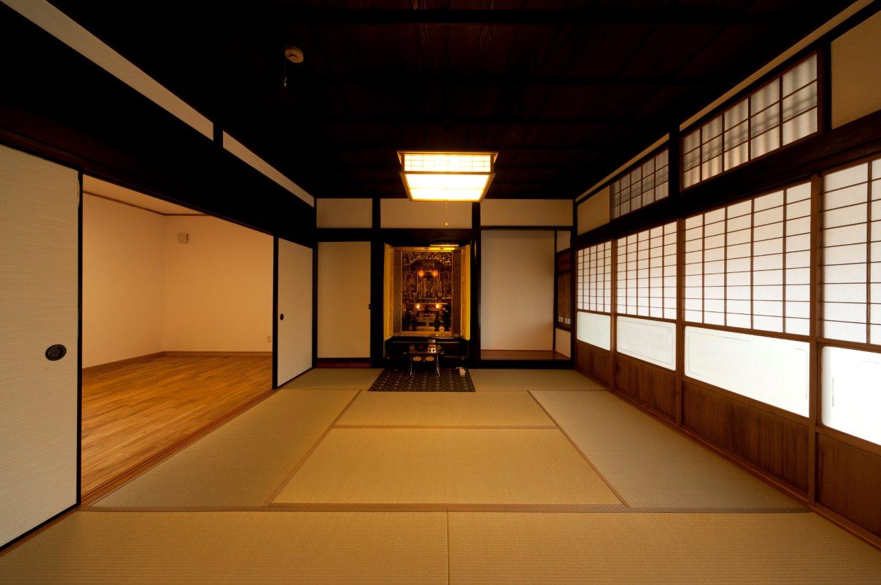 広島市|古い建具のデザイン性に注目した和室のリフォーム 画像