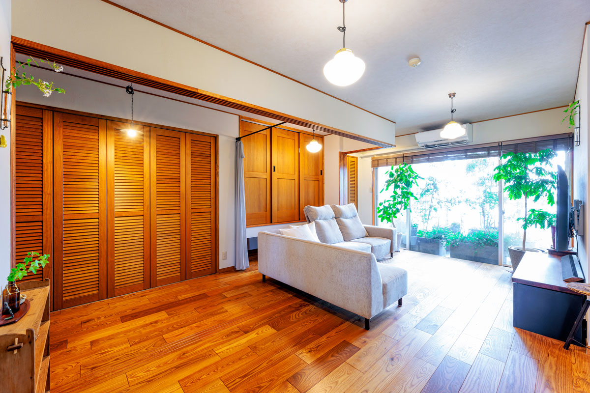 和室を取り込んでより開放的な空間に